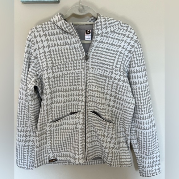 Burton Houndstooth Coat Jacket Size Medium - Picture 1 of 12